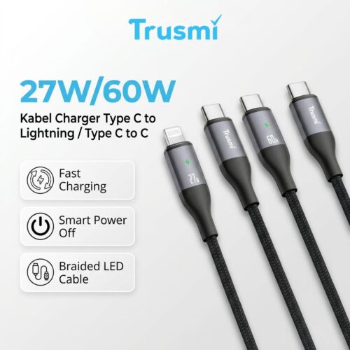 Cable Smart Power Off 27W (C to L) Alluminum Alloy Braided