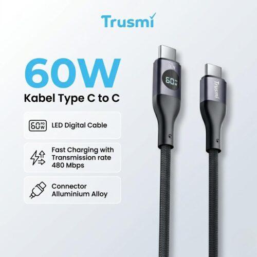 Cable Digital 60W Braided (C to C) 1M
