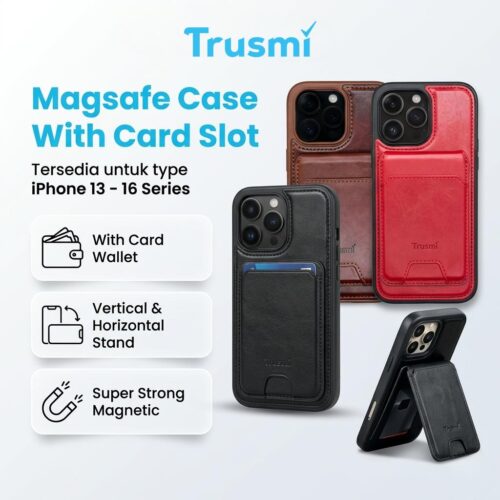 Case iPhone Magnetic PU Leather with Card Slot