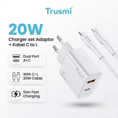 Charger Set (EU) PD20W A+C With (C to C) 60W Cable