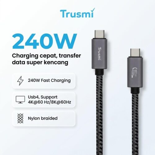 Cable Nylon Braided 240W (C to C) 1.8M
