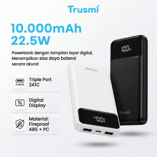 Power Bank 10000mAh Digital 22.5W 3PORT (2A1C)