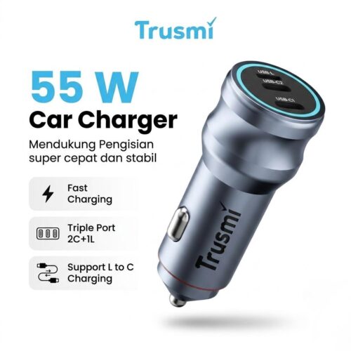 Car Charger Metal 55W (2C+1L)