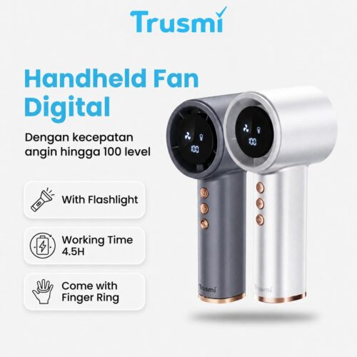 Portable Fan Digital Display with Flashlight High Speed