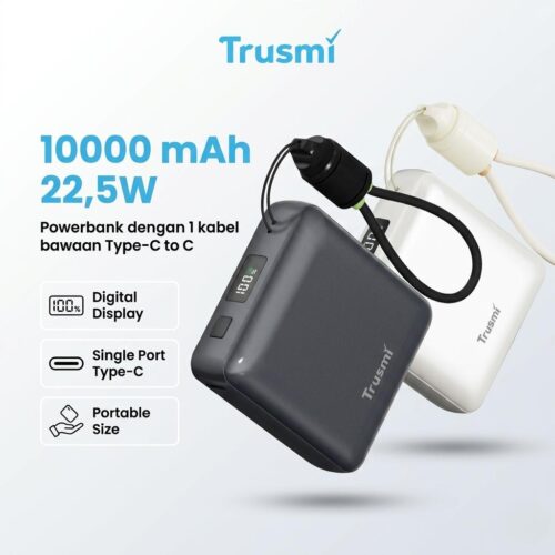 Powerbank 10000mAh PD22.5W Ultra MINI DIGITAL With L+C Cable