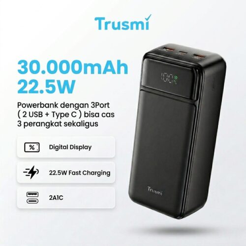 Powerbank Digital 30000mAh PD22.5W