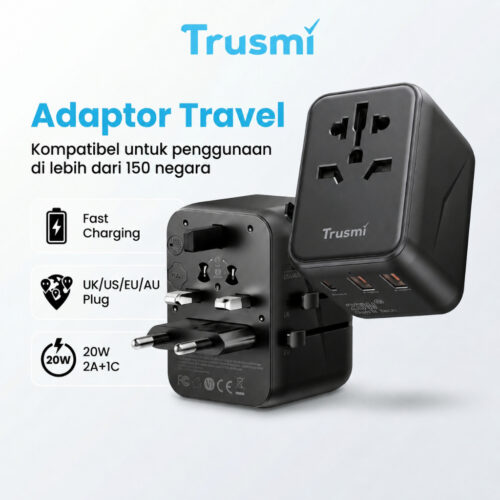 Travel Adaptor 20W (1C2A) UK/US/EU/AU