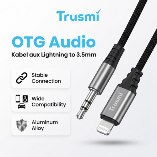 Kabel Audio Lightning To AUX 3.5mm 1M
