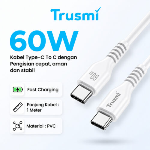 Kabel Charger Type-C to Type-C 60W 1M